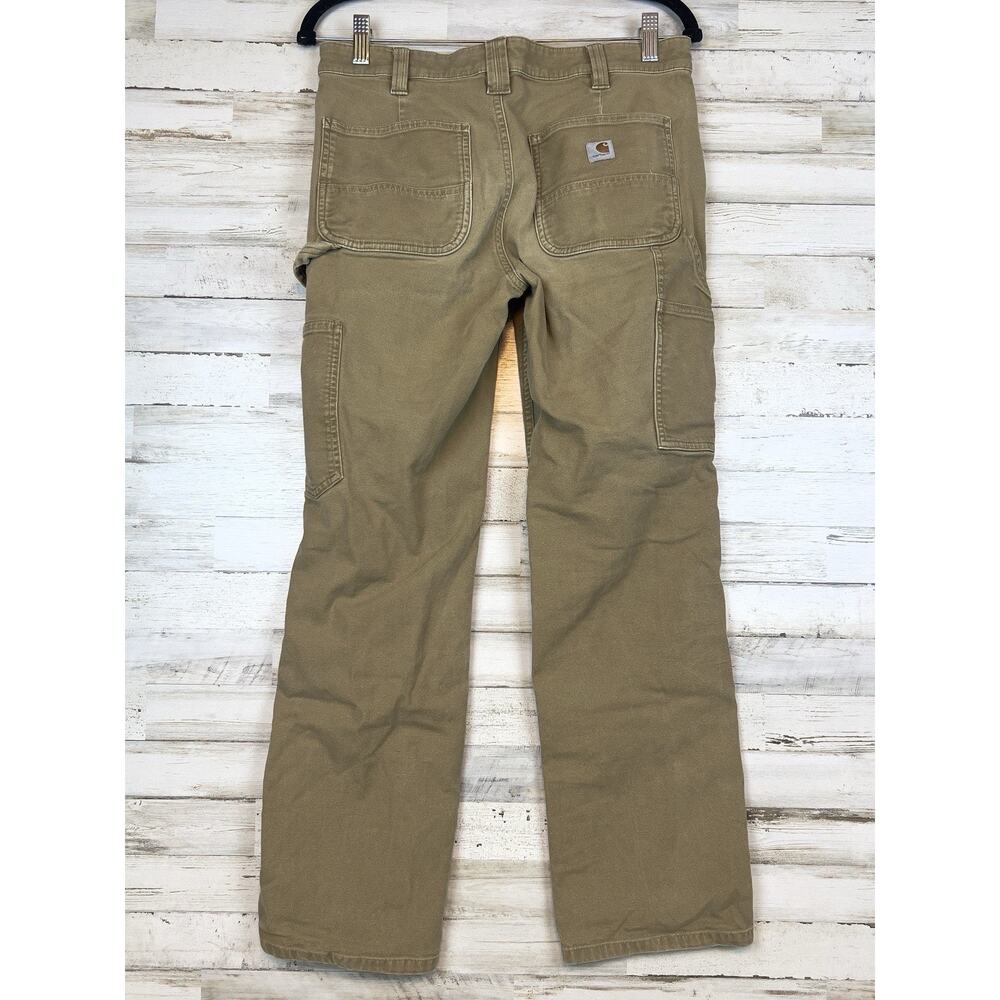 Carhartt 102080 Womens Loose Fit Canvas Carpenter Pants Beige Rugged 4 Short - Picture 3 of 11